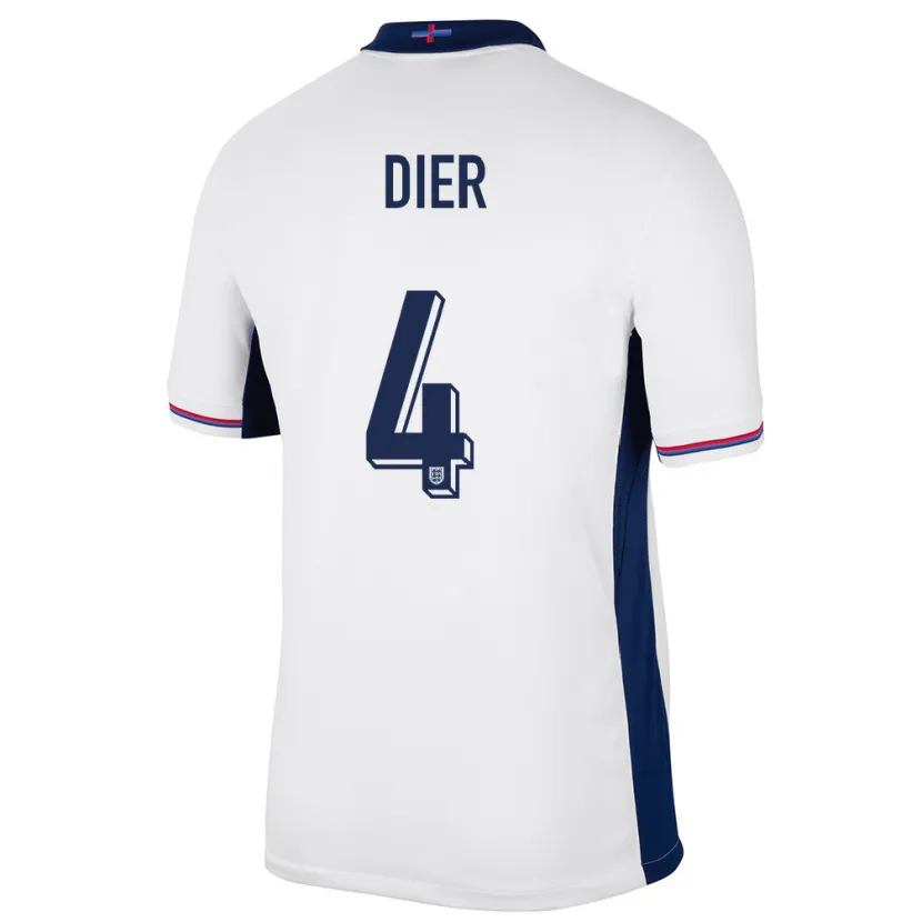 Danxen Kvinnor England Eric Dier #4 Vit Hemmatröja Matchtröjor 24-26 Tröjor T-Tröja