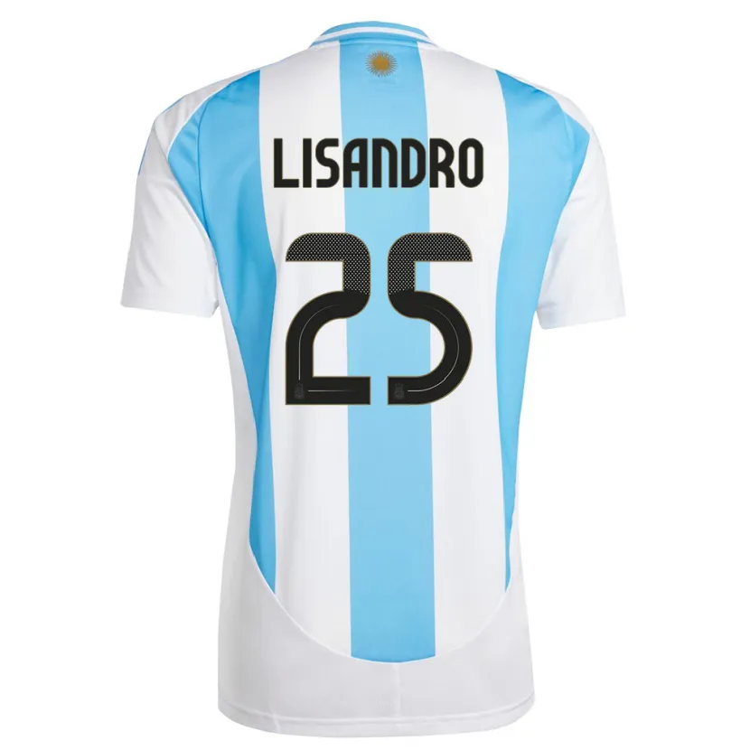 Danxen Kvinnor Argentina Lisandro Martinez #25 Vit Blå Hemmatröja Matchtröjor 24-26 Tröjor T-Tröja