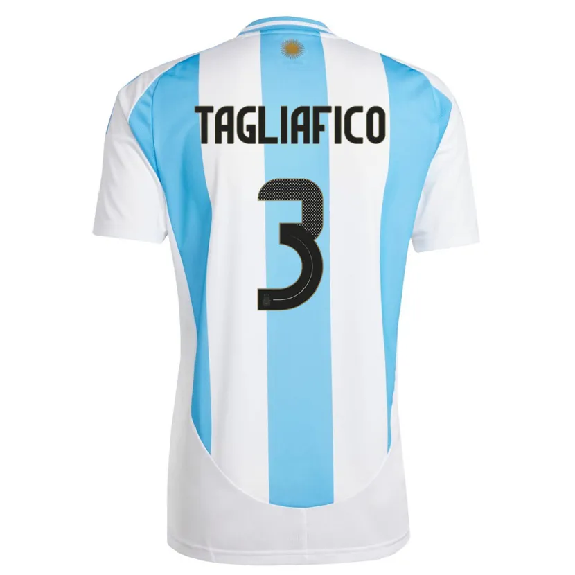Danxen Kvinnor Argentina Nicolas Tagliafico #3 Vit Blå Hemmatröja Matchtröjor 24-26 Tröjor T-Tröja