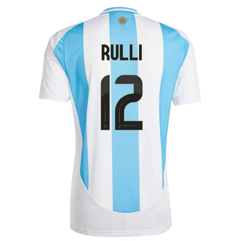 Danxen Kvinnor Argentina Geronimo Rulli #12 Vit Blå Hemmatröja Matchtröjor 24-26 Tröjor T-Tröja