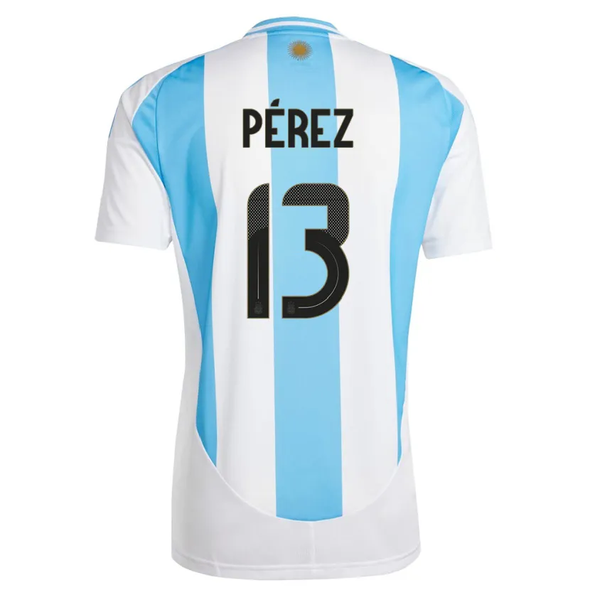 Danxen Kvinnor Argentina Nehuen Perez #13 Vit Blå Hemmatröja Matchtröjor 24-26 Tröjor T-Tröja