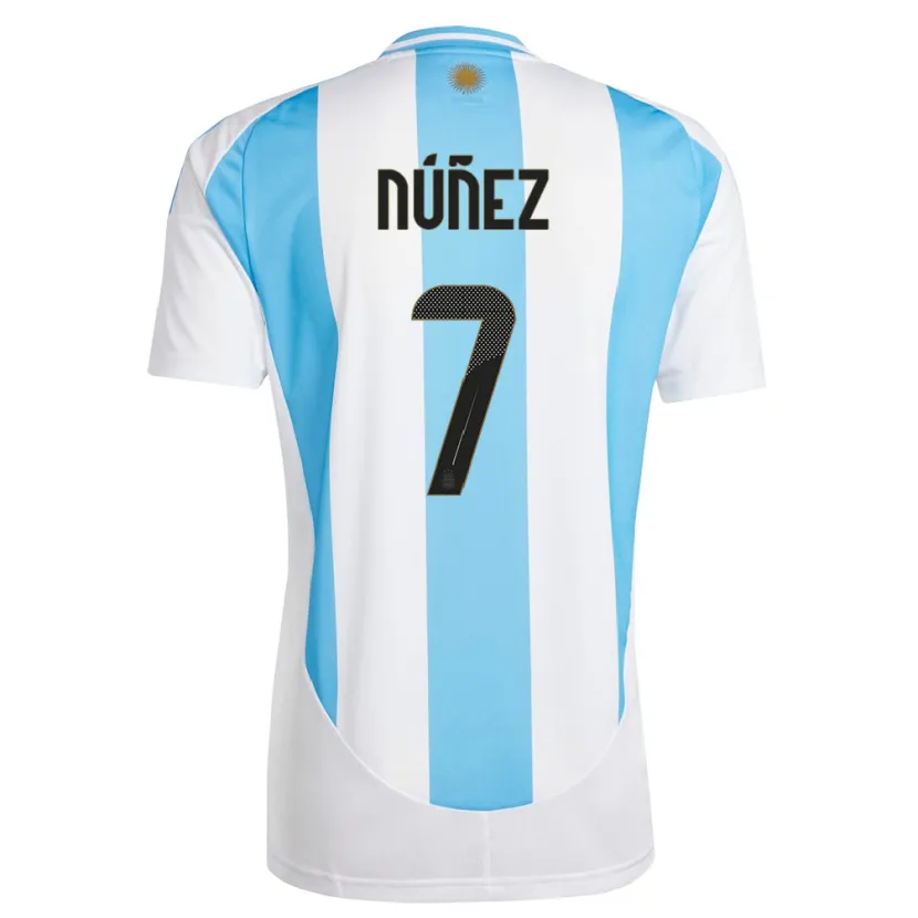 Danxen Kvinnor Argentina Romina Nunez #7 Vit Blå Hemmatröja Matchtröjor 24-26 Tröjor T-Tröja