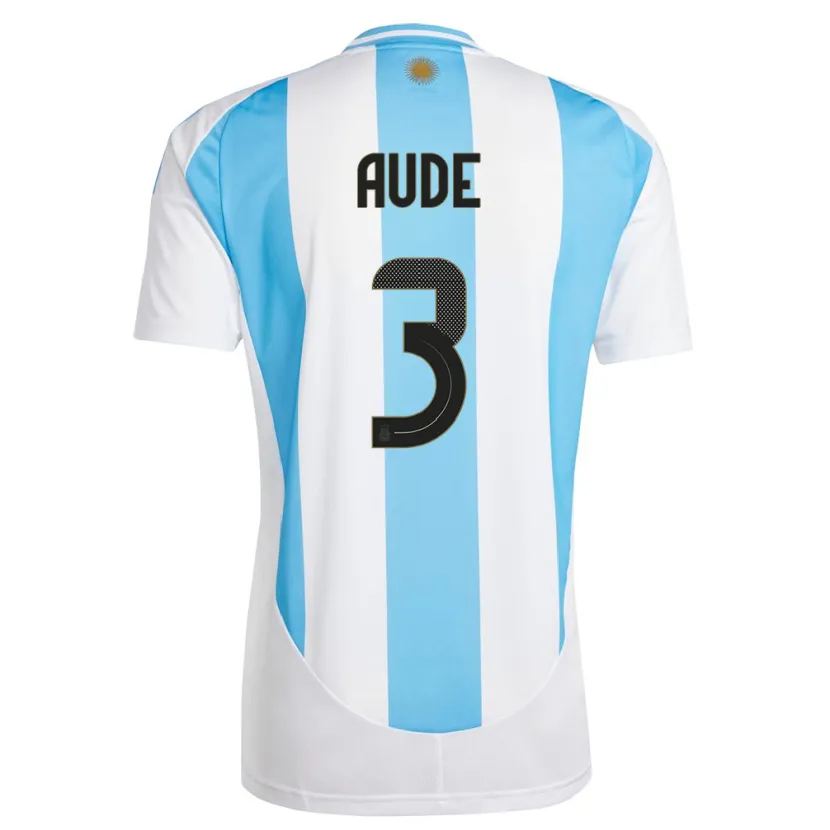 Danxen Kvinnor Argentina Julian Aude #3 Vit Blå Hemmatröja Matchtröjor 24-26 Tröjor T-Tröja