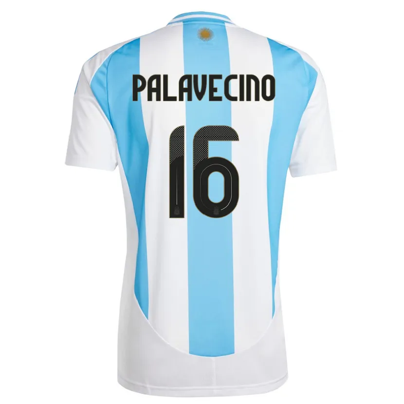 Danxen Kvinnor Argentina Nicolas Palavecino #16 Vit Blå Hemmatröja Matchtröjor 24-26 Tröjor T-Tröja