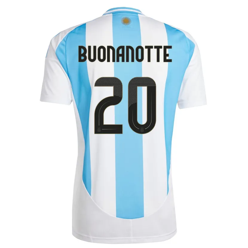 Danxen Kvinnor Argentina Facundo Buonanotte #20 Vit Blå Hemmatröja Matchtröjor 24-26 Tröjor T-Tröja