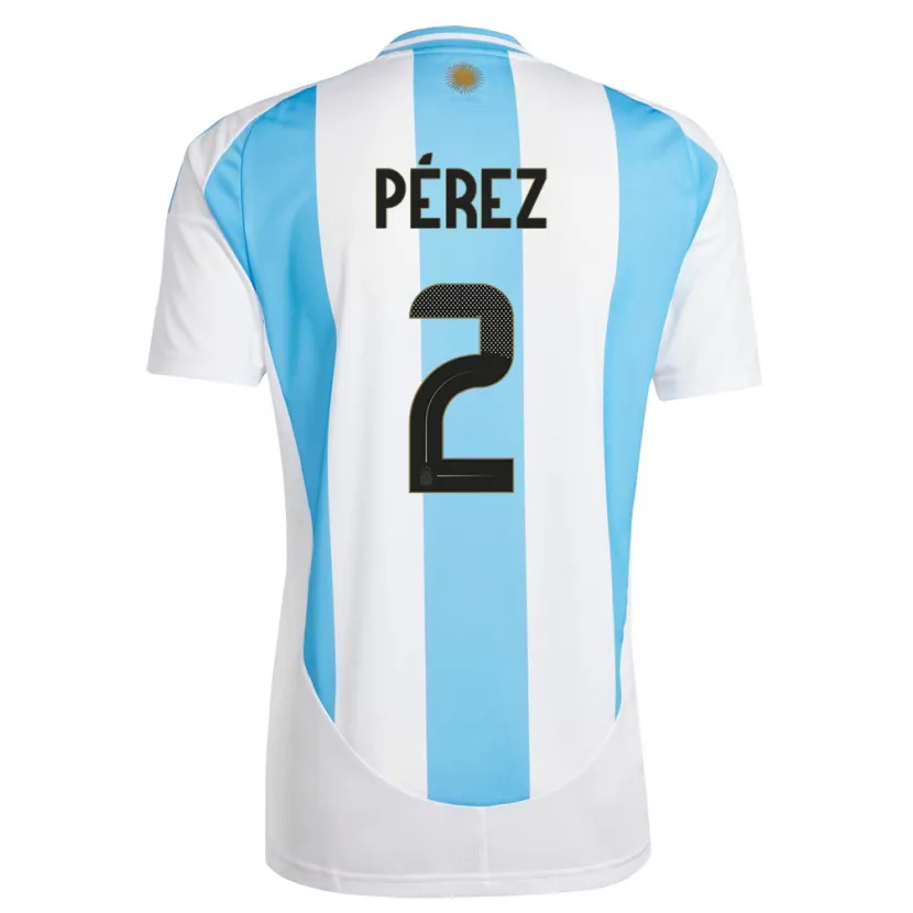 Danxen Kvinnor Argentina Nehuen Perez #2 Vit Blå Hemmatröja Matchtröjor 24-26 Tröjor T-Tröja