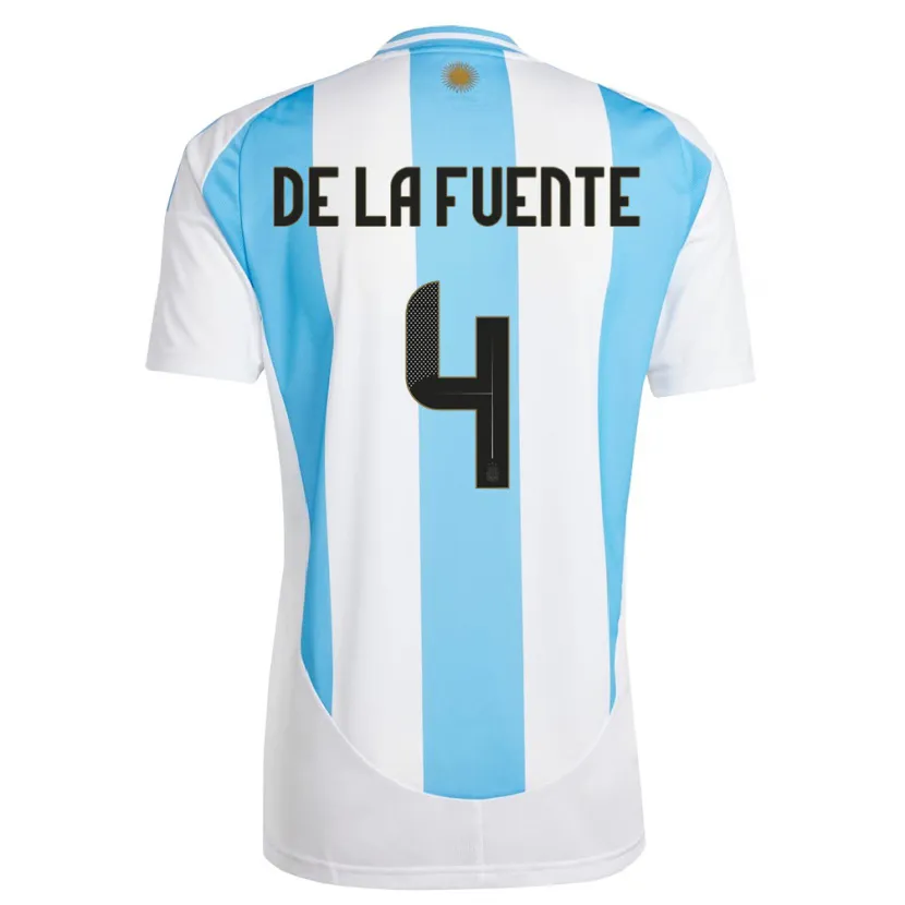 Danxen Kvinnor Argentina Hernan De La Fuente #4 Vit Blå Hemmatröja Matchtröjor 24-26 Tröjor T-Tröja