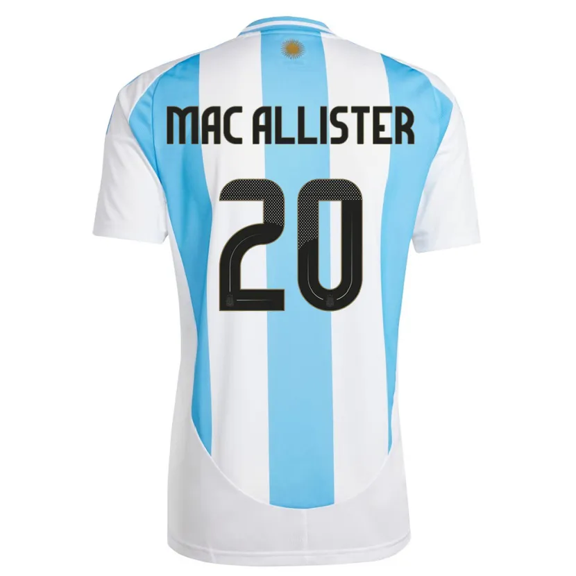 Danxen Kvinnor Argentina Alexis Mac Allister #20 Vit Blå Hemmatröja Matchtröjor 24-26 Tröjor T-Tröja