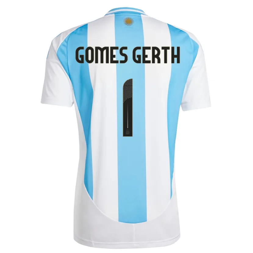 Danxen Kvinnor Argentina Federico Gomes Gerth #1 Vit Blå Hemmatröja Matchtröjor 24-26 Tröjor T-Tröja