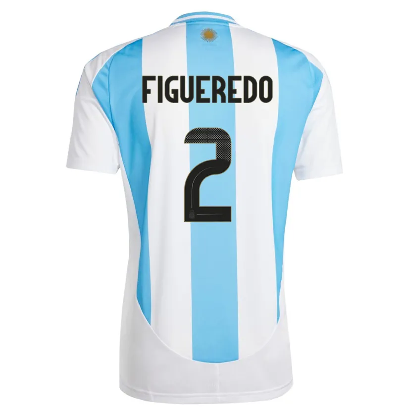 Danxen Kvinnor Argentina Leandro Figueredo #2 Vit Blå Hemmatröja Matchtröjor 24-26 Tröjor T-Tröja