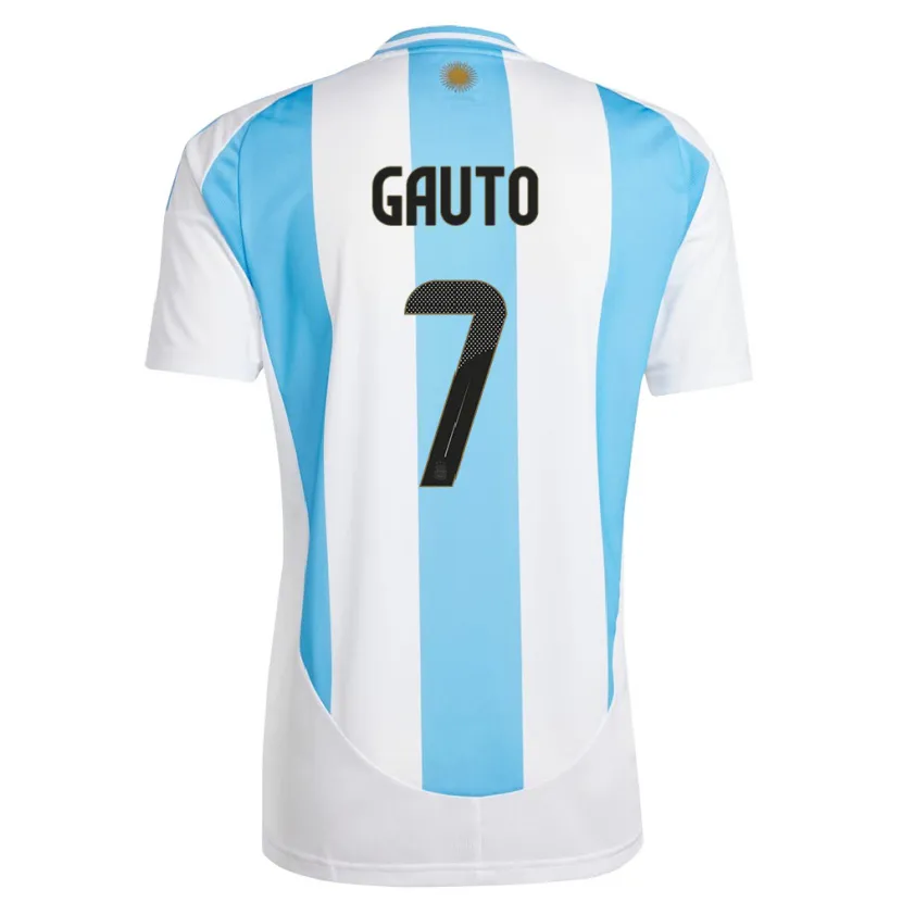 Danxen Kvinnor Argentina Juan Gauto #7 Vit Blå Hemmatröja Matchtröjor 24-26 Tröjor T-Tröja