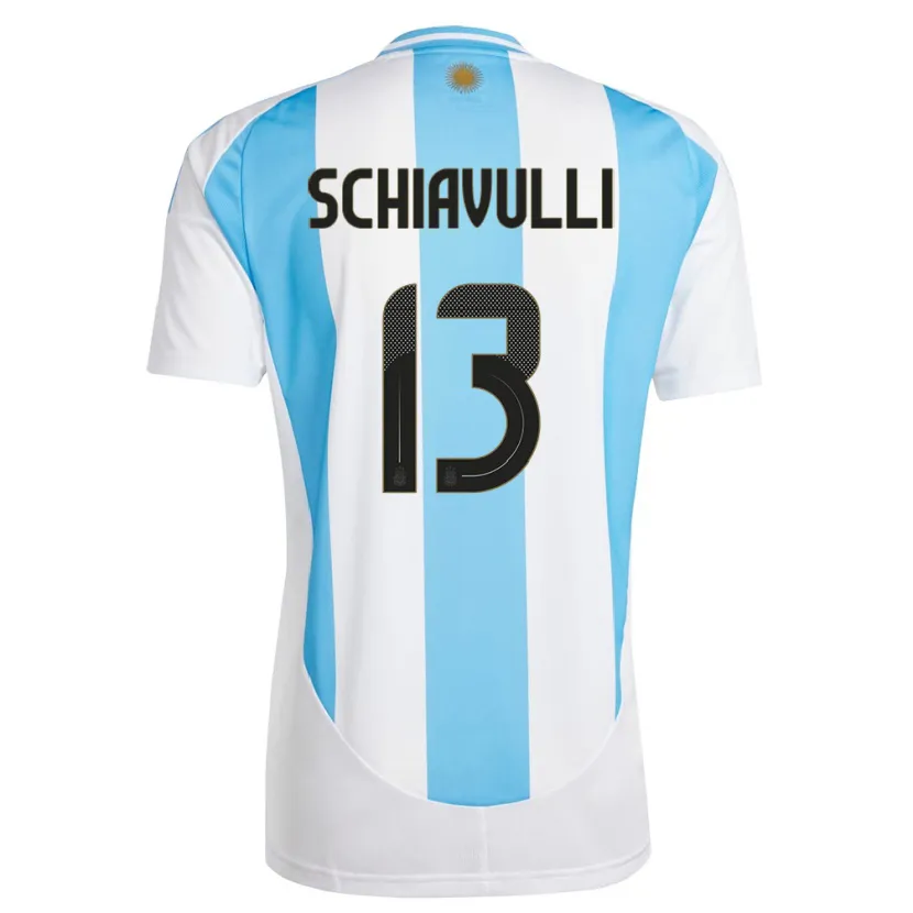 Danxen Kvinnor Argentina Thiago Schiavulli #13 Vit Blå Hemmatröja Matchtröjor 24-26 Tröjor T-Tröja