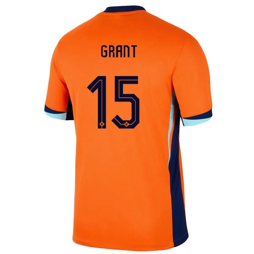 Danxen Kvinnor Nederländerna Chasity Grant #15 Orange Hemmatröja Matchtröjor 24-26 Tröjor T-Tröja