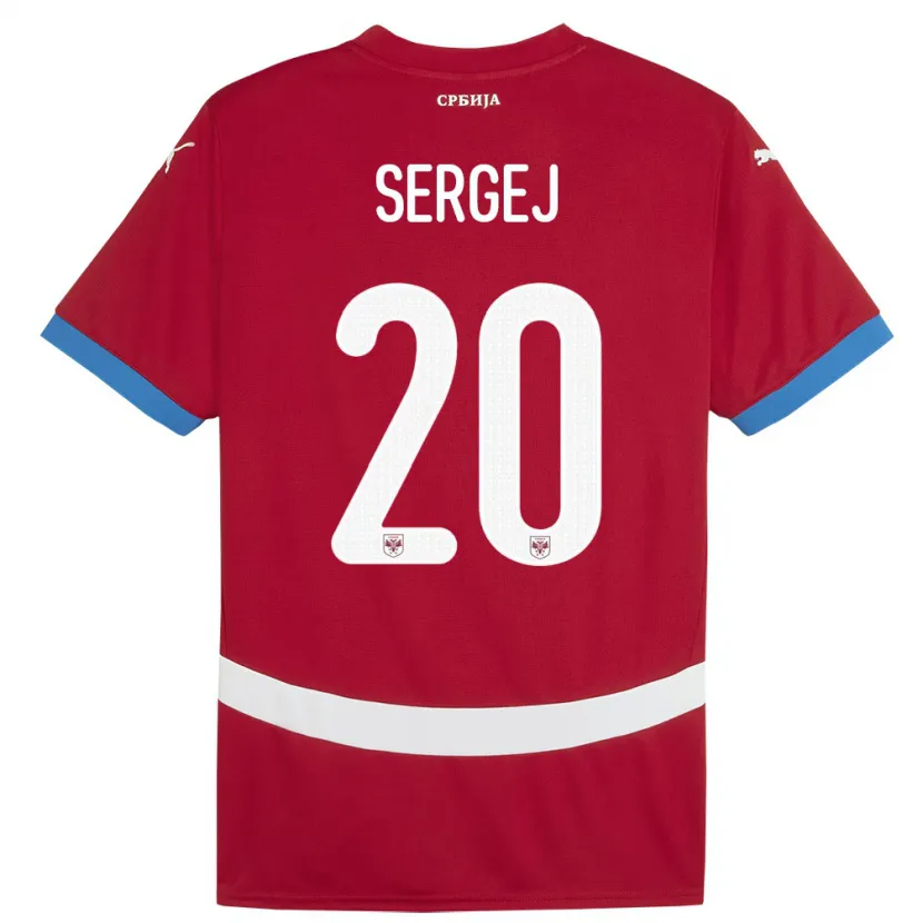Danxen Kvinnor Serbien Sergej Milinkovic-Savic #20 Röd Hemmatröja Matchtröjor 24-26 Tröjor T-Tröja
