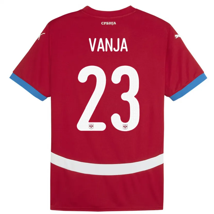 Danxen Kvinnor Serbien Vanja Milinkovic-Savic #23 Röd Hemmatröja Matchtröjor 24-26 Tröjor T-Tröja