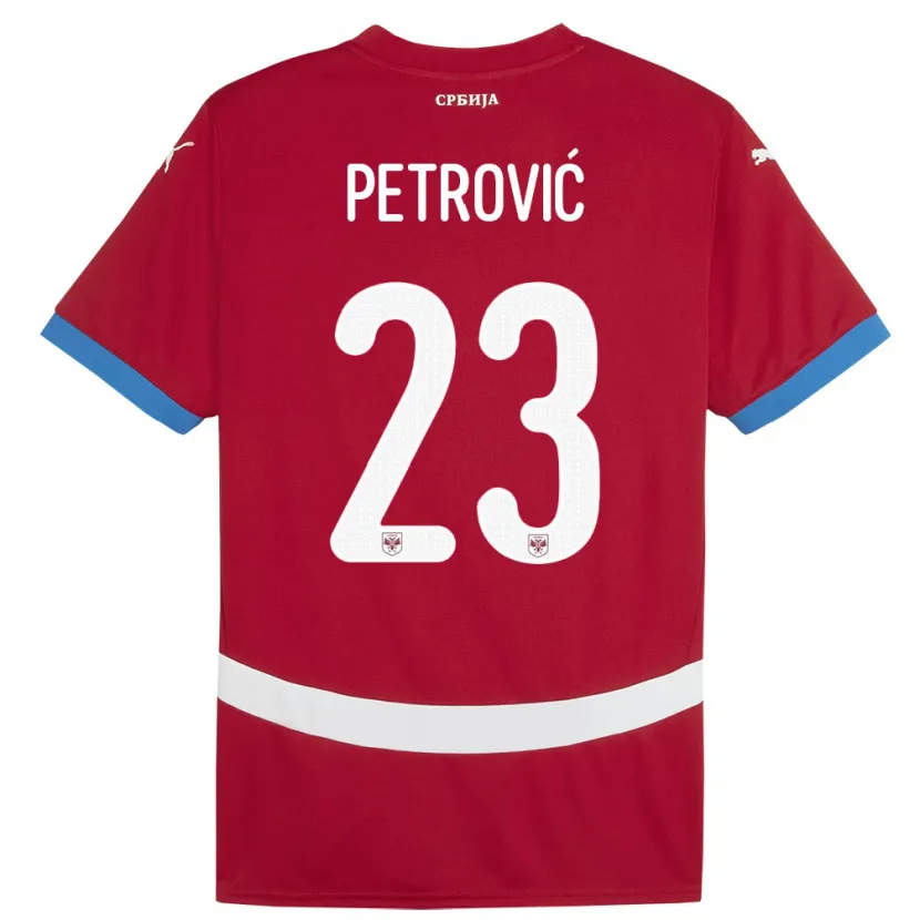 Danxen Kvinnor Serbien Jovana Petrovic #23 Röd Hemmatröja Matchtröjor 24-26 Tröjor T-Tröja