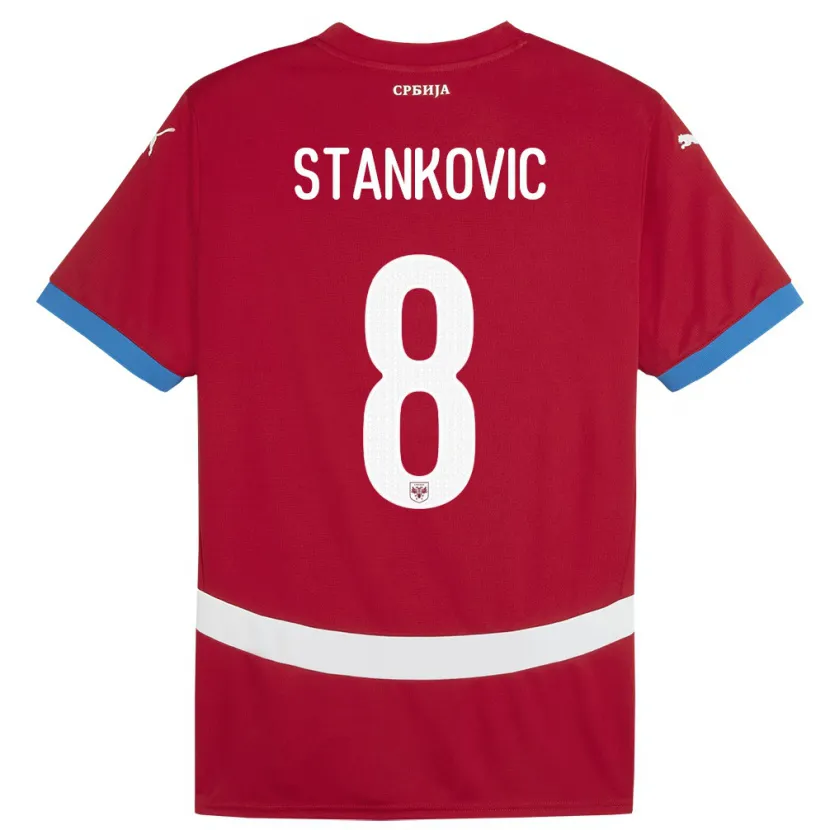 Danxen Kvinnor Serbien Nikola Stankovic #8 Röd Hemmatröja Matchtröjor 24-26 Tröjor T-Tröja