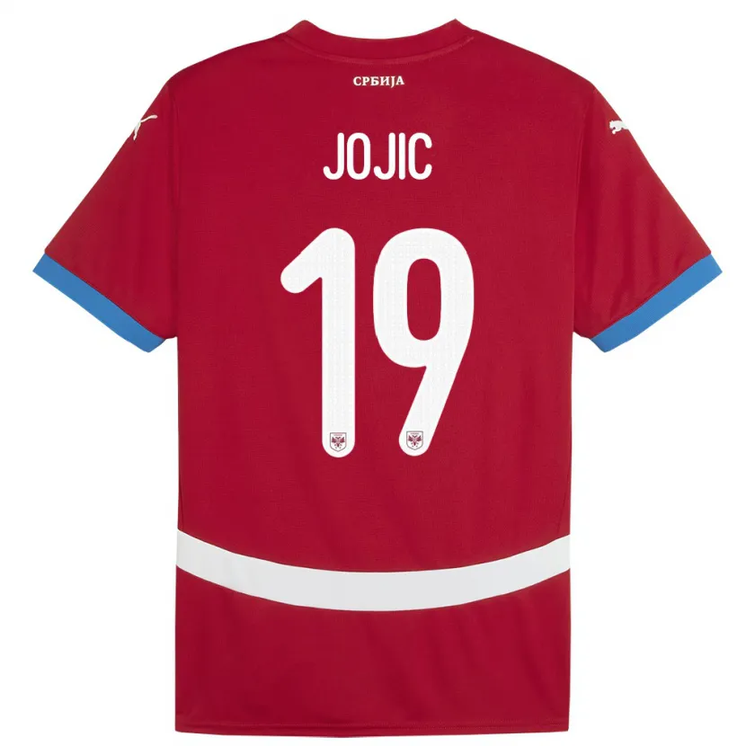 Danxen Kvinnor Serbien Nikola Jojic #19 Röd Hemmatröja Matchtröjor 24-26 Tröjor T-Tröja