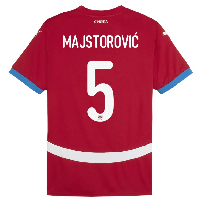Danxen Kvinnor Serbien Milan Majstorovic #5 Röd Hemmatröja Matchtröjor 24-26 Tröjor T-Tröja