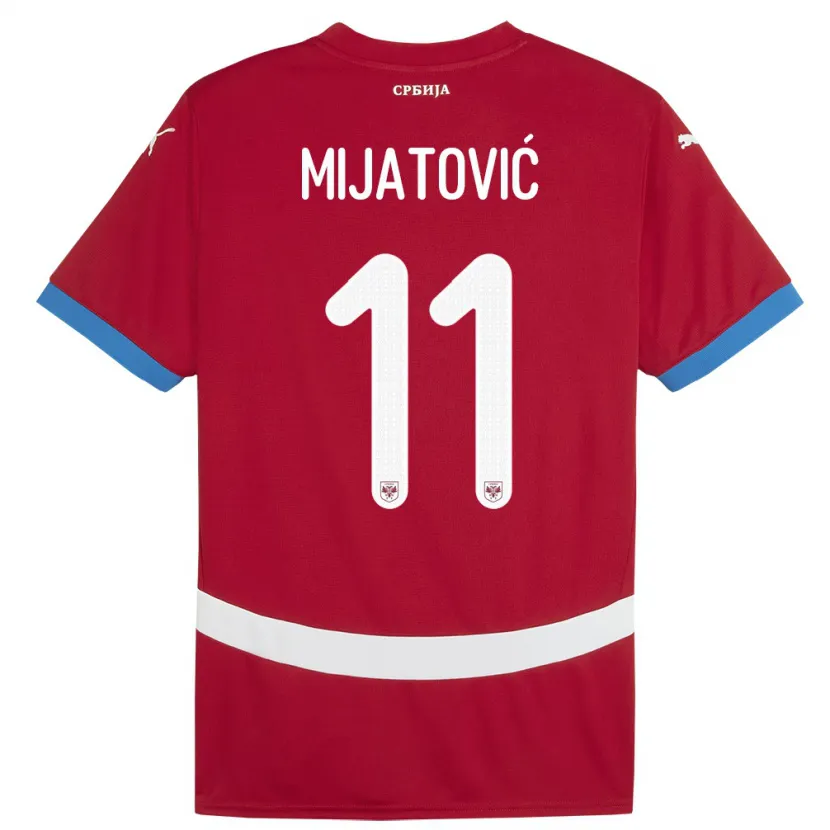 Danxen Kvinnor Serbien Jovan Mijatovic #11 Röd Hemmatröja Matchtröjor 24-26 Tröjor T-Tröja