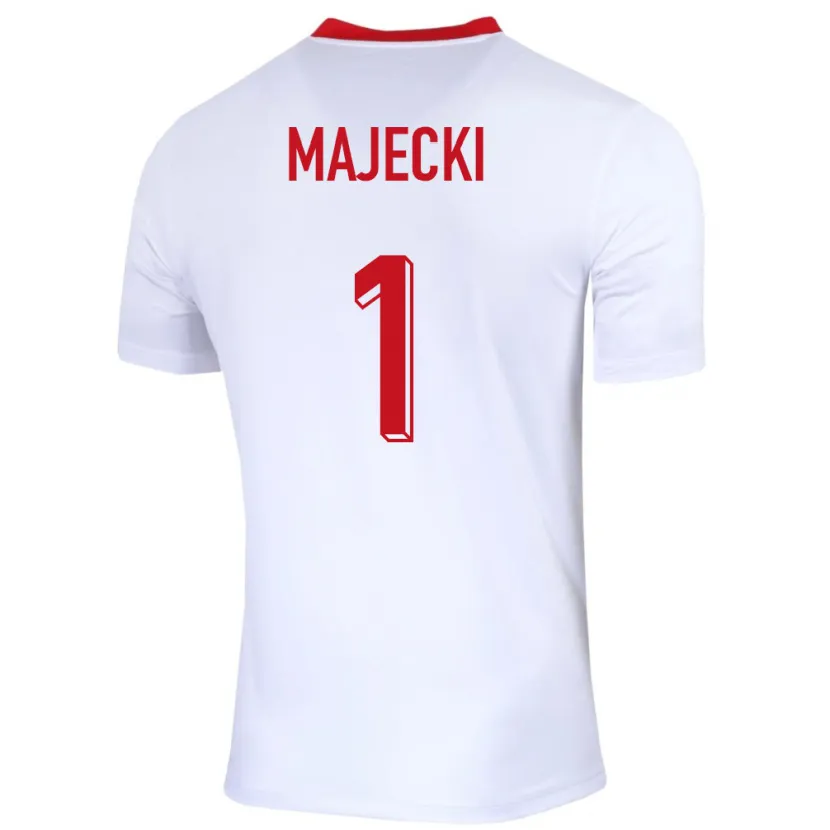 Danxen Kvinnor Polen Radoslaw Majecki #1 Vit Hemmatröja Matchtröjor 24-26 Tröjor T-Tröja
