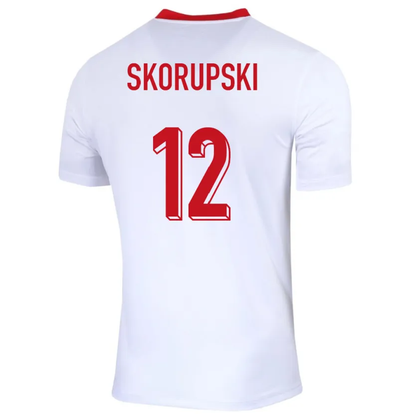 Danxen Kvinnor Polen Lukasz Skorupski #12 Vit Hemmatröja Matchtröjor 24-26 Tröjor T-Tröja