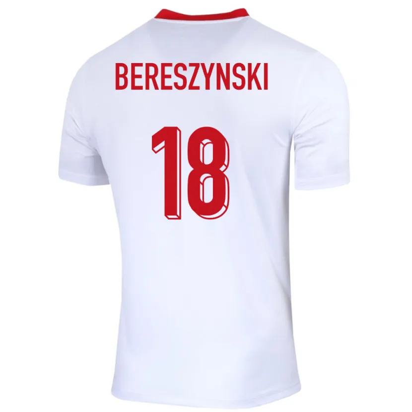 Danxen Kvinnor Polen Bartosz Bereszynski #18 Vit Hemmatröja Matchtröjor 24-26 Tröjor T-Tröja