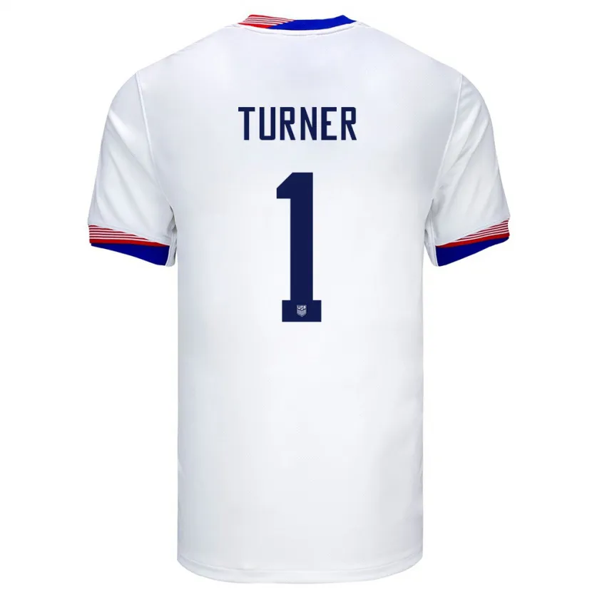 Danxen Kvinnor Usa Matt Turner #1 Vit Hemmatröja Matchtröjor 24-26 Tröjor T-Tröja
