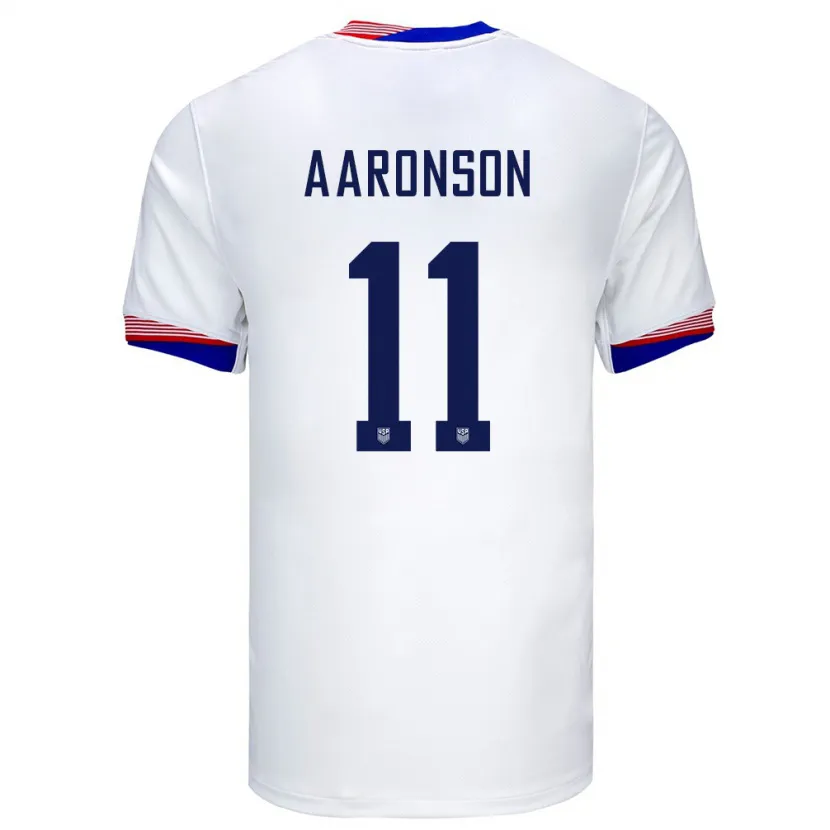 Danxen Kvinnor Usa Brenden Aaronson #11 Vit Hemmatröja Matchtröjor 24-26 Tröjor T-Tröja