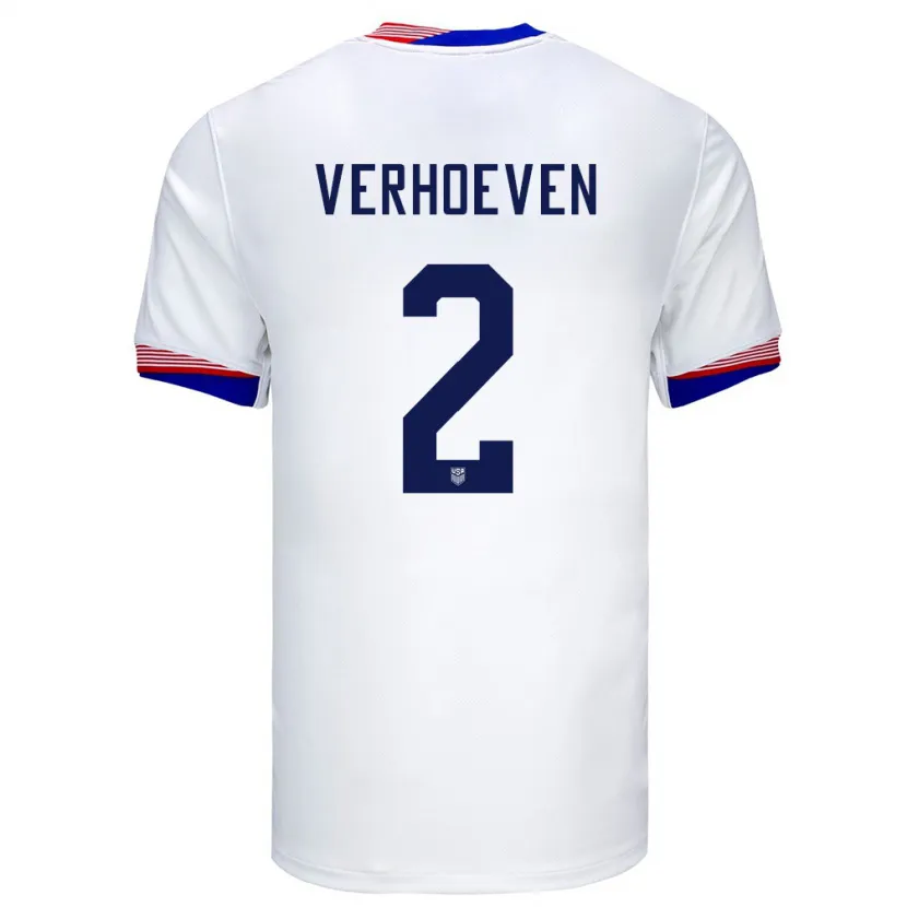 Danxen Kvinnor Usa Oscar Verhoeven #2 Vit Hemmatröja Matchtröjor 24-26 Tröjor T-Tröja