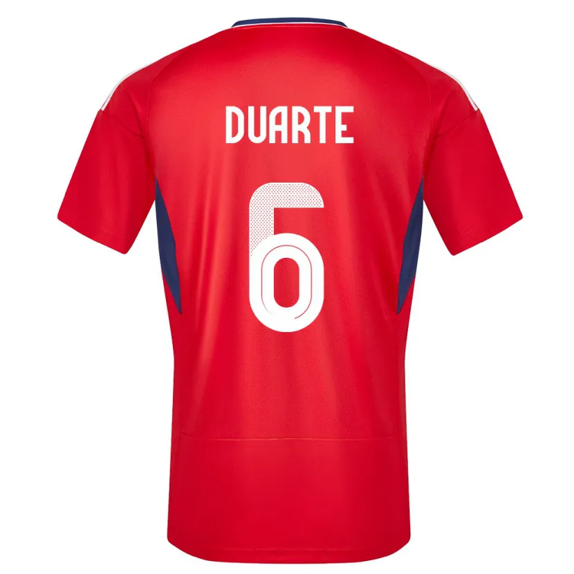 Danxen Kvinnor Costa Rica Oscar Duarte #6 Röd Hemmatröja Matchtröjor 24-26 Tröjor T-Tröja