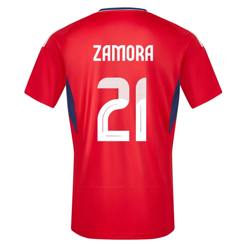 Danxen Kvinnor Costa Rica Alvaro Zamora #21 Röd Hemmatröja Matchtröjor 24-26 Tröjor T-Tröja