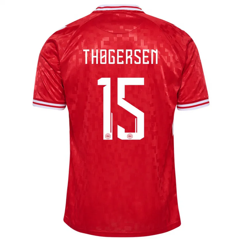 Danxen Kvinnor Danmark Frederikke Thøgersen #15 Röd Hemmatröja Matchtröjor 24-26 Tröjor T-Tröja