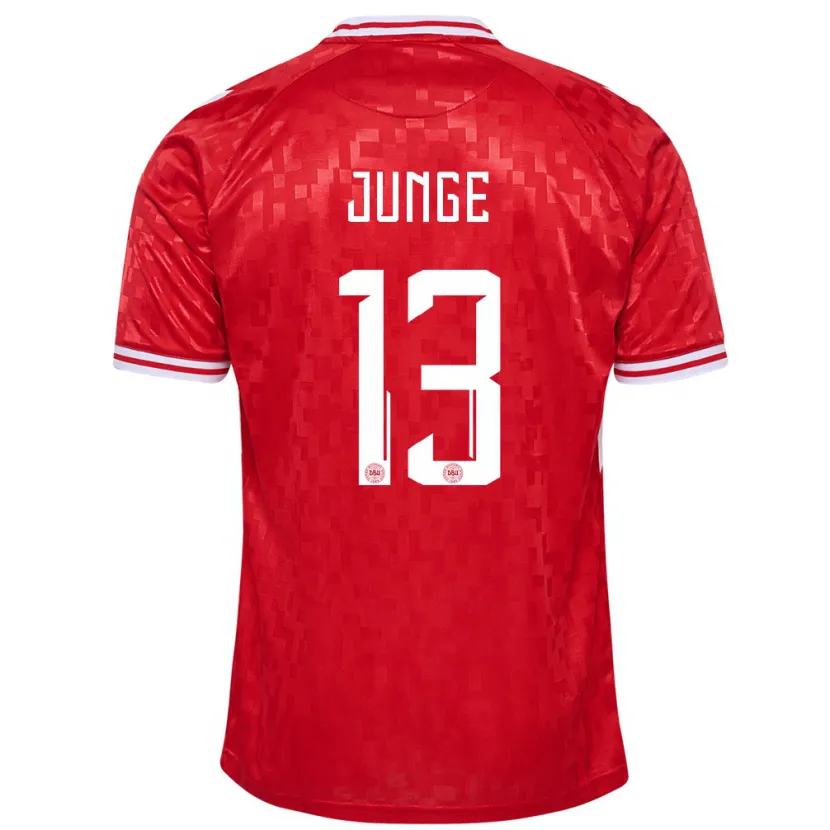 Danxen Kvinnor Danmark Sofie Junge #13 Röd Hemmatröja Matchtröjor 24-26 Tröjor T-Tröja