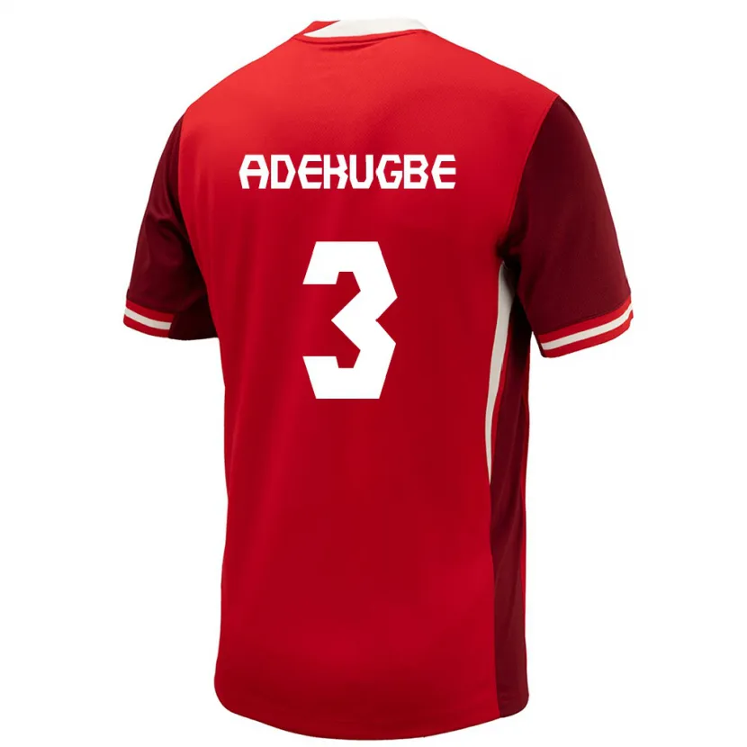 Danxen Kvinnor Kanada Samuel Adekugbe #3 Röd Hemmatröja Matchtröjor 24-26 Tröjor T-Tröja