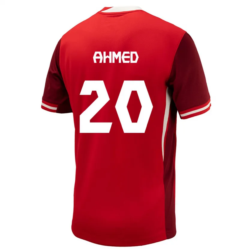 Danxen Kvinnor Kanada Ali Ahmed #20 Röd Hemmatröja Matchtröjor 24-26 Tröjor T-Tröja