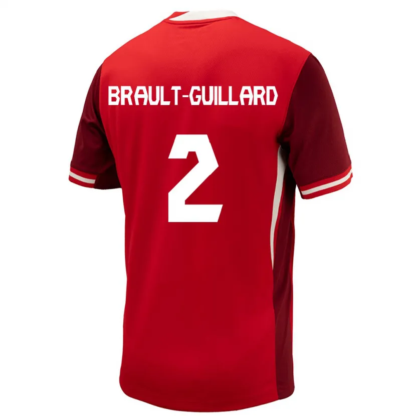 Danxen Kvinnor Kanada Zachary Brault-Guillard #2 Röd Hemmatröja Matchtröjor 24-26 Tröjor T-Tröja