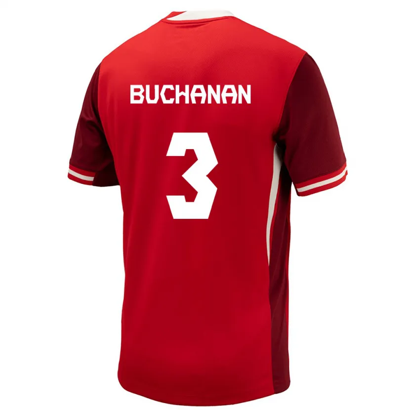 Danxen Kvinnor Kanada Kadeisha Buchanan #3 Röd Hemmatröja Matchtröjor 24-26 Tröjor T-Tröja