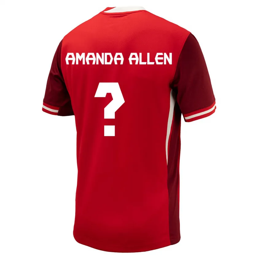 Danxen Kvinnor Kanada Amanda Allen #0 Röd Hemmatröja Matchtröjor 24-26 Tröjor T-Tröja