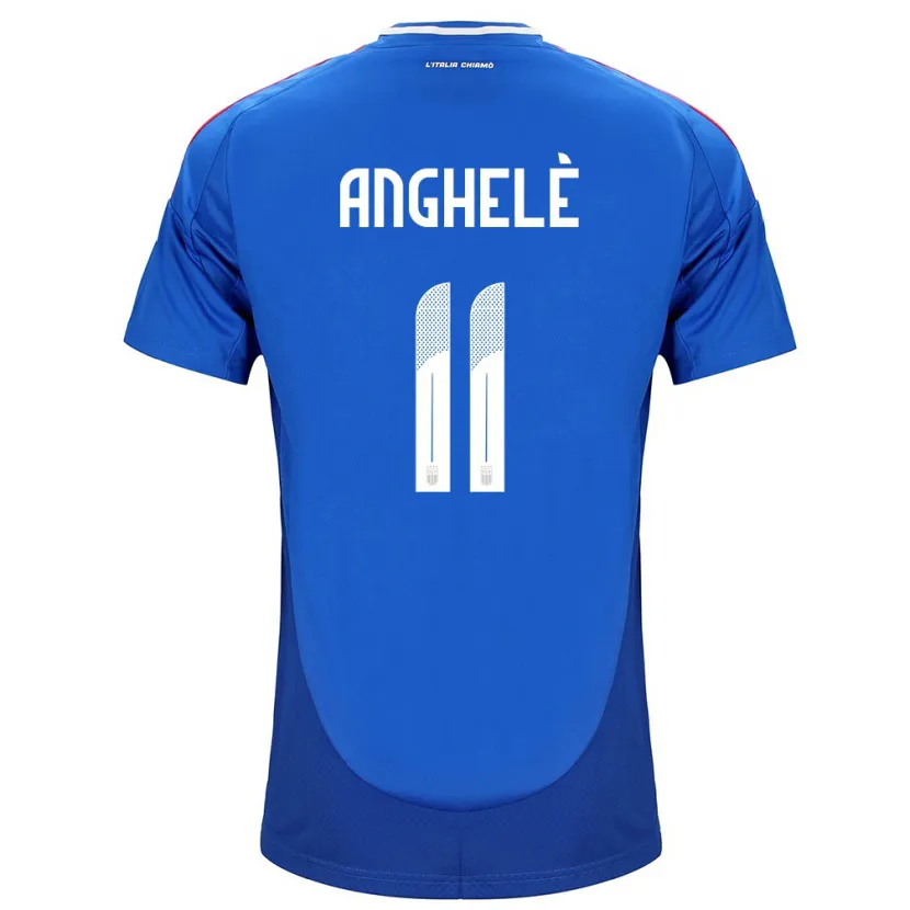 Danxen Kvinnor Italien Lorenzo Anghelè #11 Blå Hemmatröja Matchtröjor 24-26 Tröjor T-Tröja