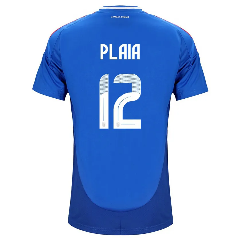 Danxen Kvinnor Italien Francesco Plaia #12 Blå Hemmatröja Matchtröjor 24-26 Tröjor T-Tröja