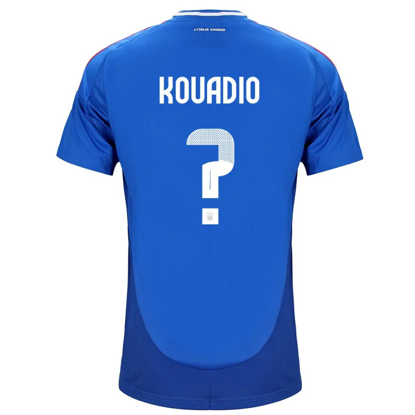 Danxen Kvinnor Italien Eddy Kouadio #0 Blå Hemmatröja Matchtröjor 24-26 Tröjor T-Tröja
