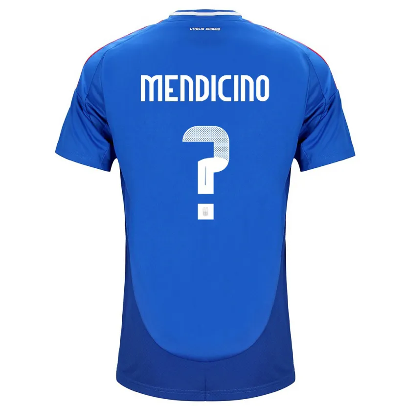 Danxen Kvinnor Italien Leonardo Mendicino #0 Blå Hemmatröja Matchtröjor 24-26 Tröjor T-Tröja