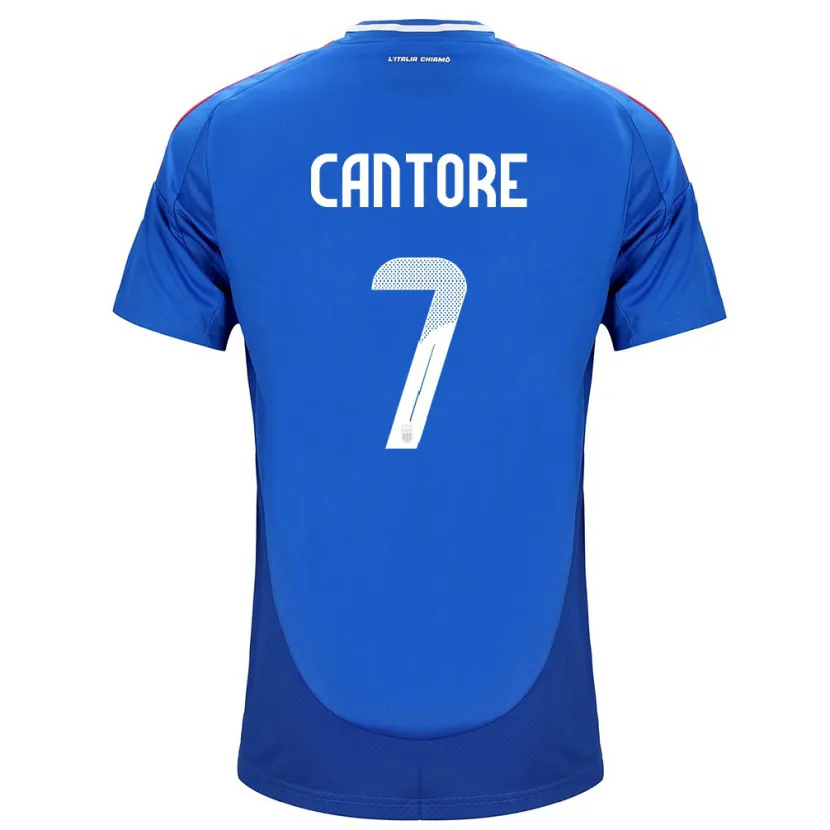 Danxen Kvinnor Italien Sofia Cantore #7 Blå Hemmatröja Matchtröjor 24-26 Tröjor T-Tröja
