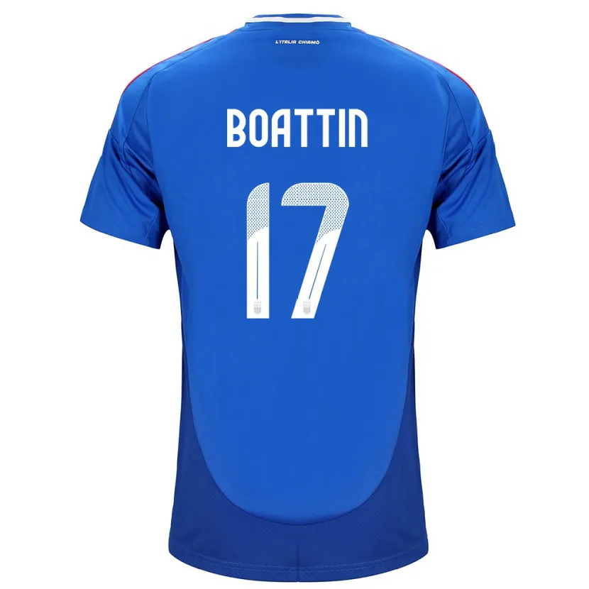 Danxen Kvinnor Italien Lisa Boattin #17 Blå Hemmatröja Matchtröjor 24-26 Tröjor T-Tröja