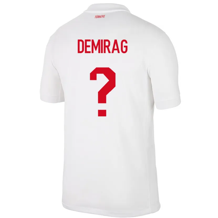 Danxen Kvinnor Kalkon Bilal Demirağ #0 Vit Hemmatröja Matchtröjor 24-26 Tröjor T-Tröja