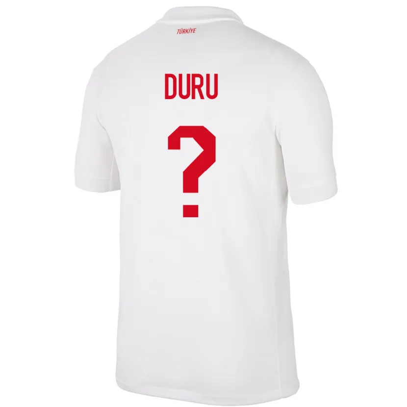 Danxen Kvinnor Kalkon Mustafa Duru #0 Vit Hemmatröja Matchtröjor 24-26 Tröjor T-Tröja