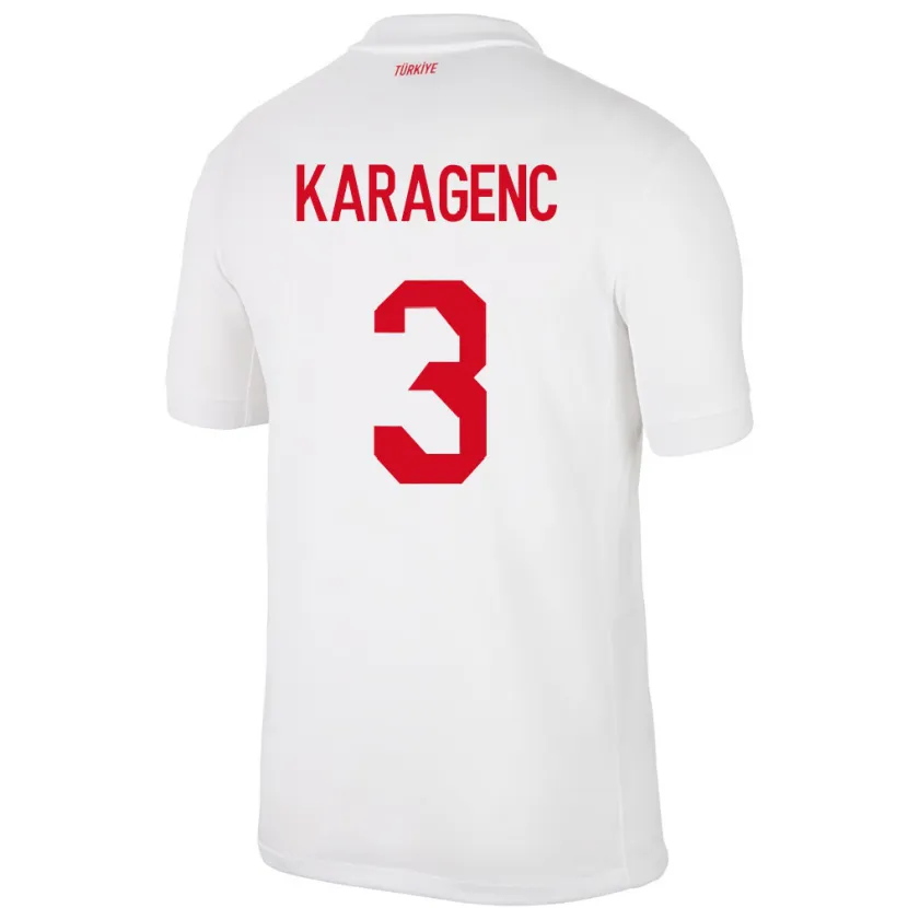 Danxen Kvinnor Kalkon Didem Karagenç #3 Vit Hemmatröja Matchtröjor 24-26 Tröjor T-Tröja