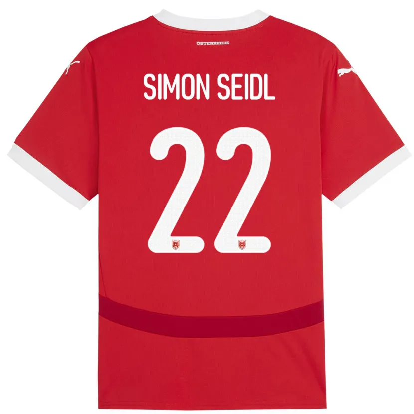 Danxen Kvinnor Österrike Simon Seidl #22 Röd Hemmatröja Matchtröjor 24-26 Tröjor T-Tröja