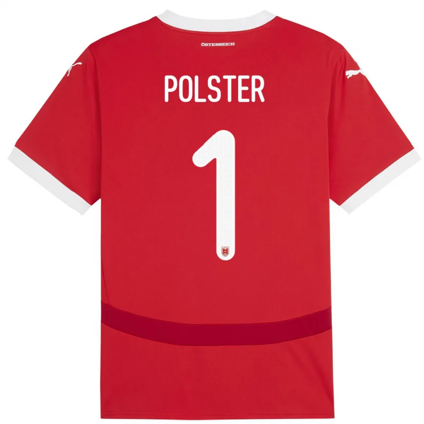 Danxen Kvinnor Österrike Nikolas Polster #1 Röd Hemmatröja Matchtröjor 24-26 Tröjor T-Tröja